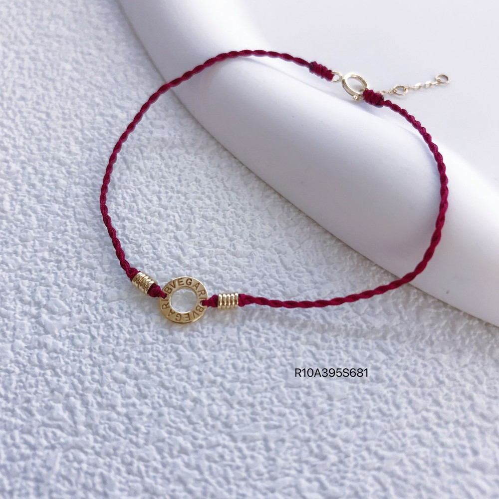  赤黒手紐 ブレスレット  14K 金-038