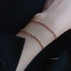  赤黒手紐 ブレスレット  14K 金-040