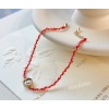  赤黒手紐 ブレスレット  14K 金-046