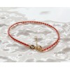  赤黒手紐 ブレスレット  14K 金-047