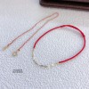  赤黒手紐 ブレスレット  14K 金-054