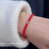 赤黒手紐 ブレスレット  14K 金-057