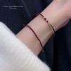  赤黒手紐 ブレスレット  14K 金-059
