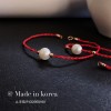  赤黒手紐 ブレスレット  14K 金-087
