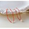  赤黒手紐 ブレスレット  14K 金-098