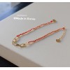  赤黒手紐 ブレスレット  14K 金-099
