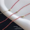  赤黒手紐 ブレスレット  14K 金-100