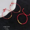  赤黒手紐 ブレスレット  14K 金-101