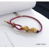  赤黒手紐 ブレスレット  14K 金-102