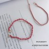 赤黒手紐 ブレスレット  14K 金-103