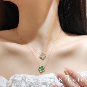 ジルコニアネックレス 14K/10K 金-001