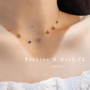 ジルコニアネックレス 14K/10K 金-002