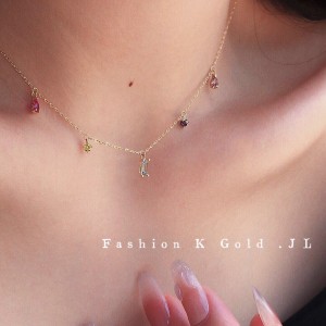 ジルコニアネックレス 14K/10K 金-005