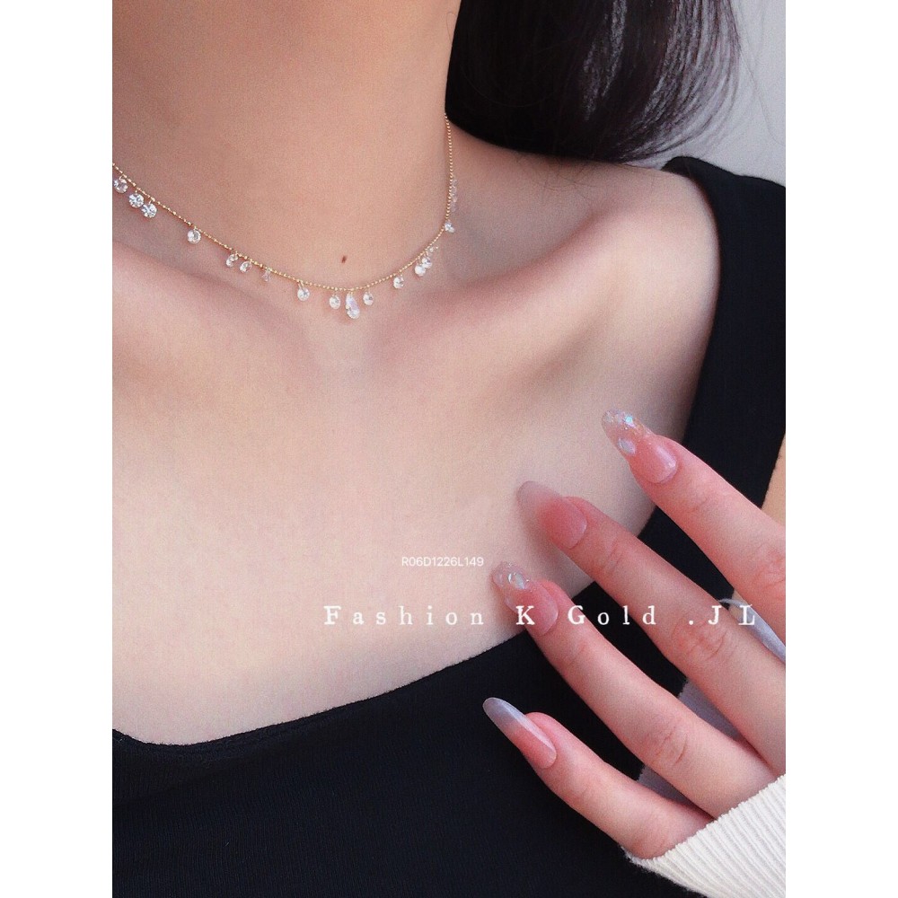 ジルコニアネックレス 14K 金-006