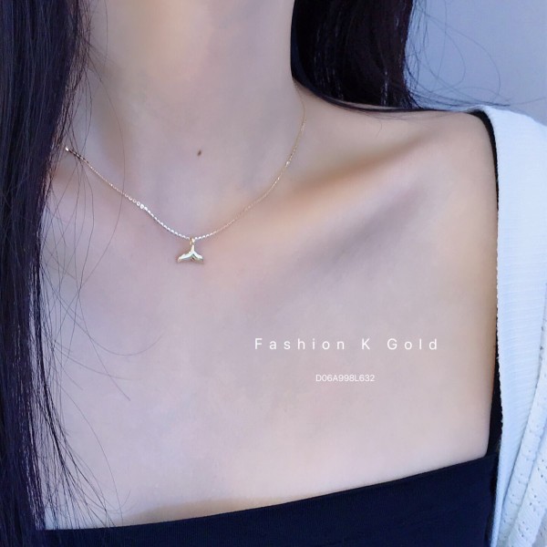 ジルコニアネックレス 14K 金-007