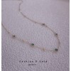 ジルコニアネックレス 14K 金-008