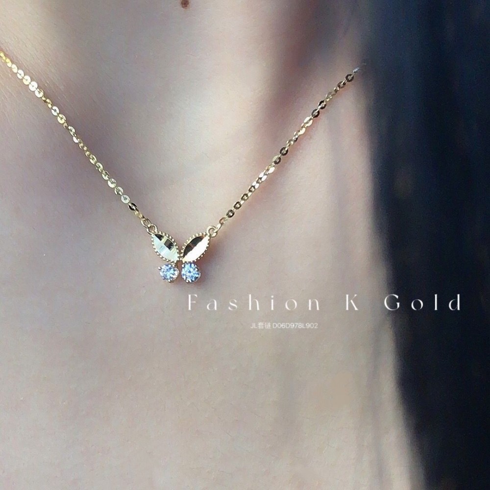 ジルコニアネックレス 14K 金-012