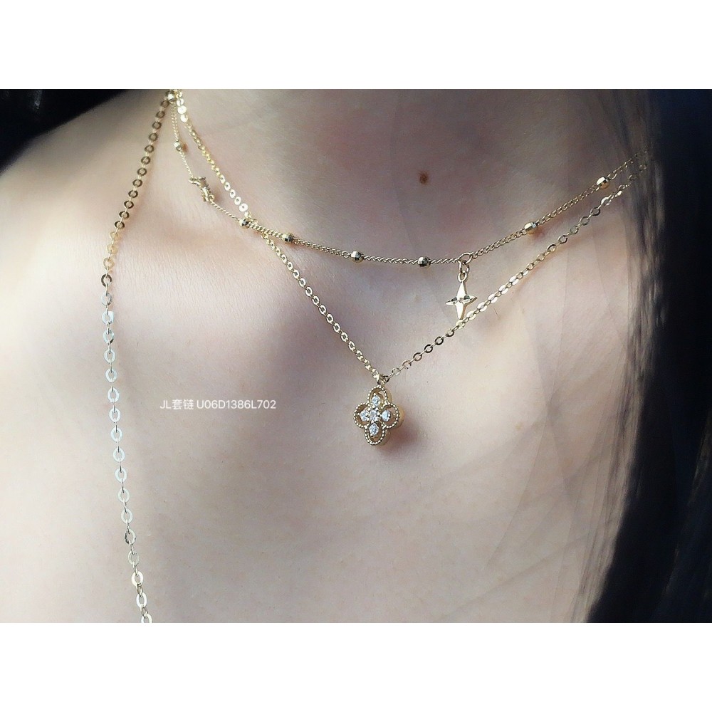 ジルコニアネックレス 14K 金-013