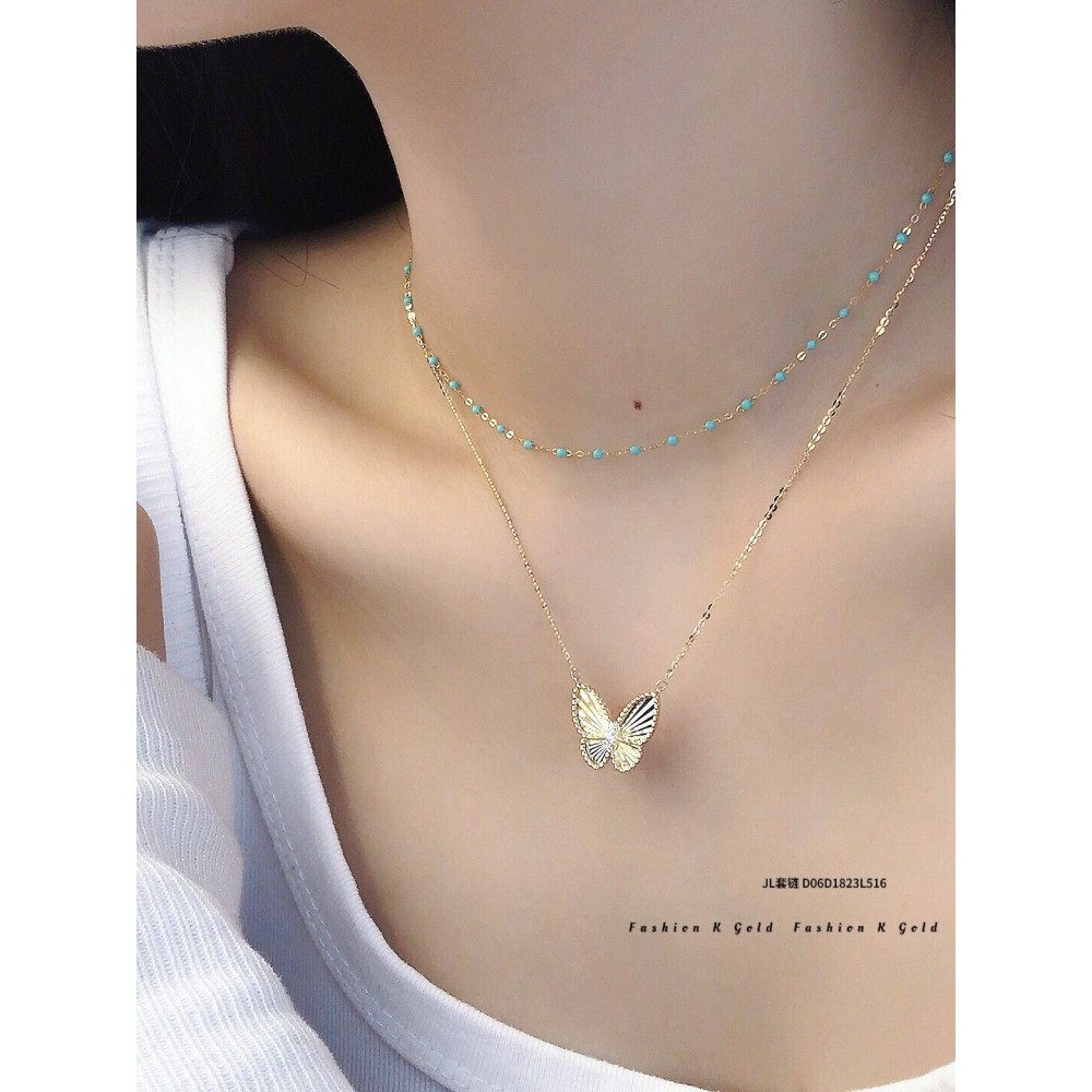 ジルコニアネックレス 14K 金-014