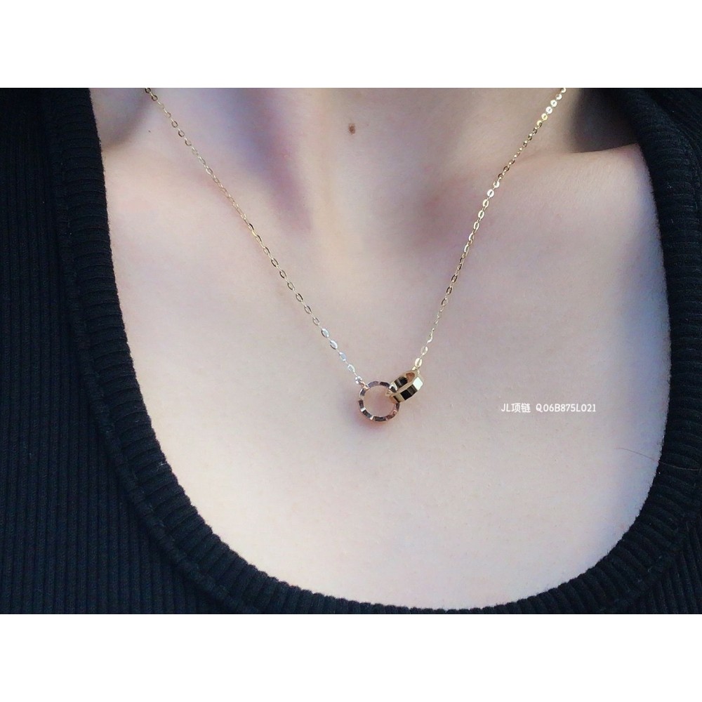 ジルコニアネックレス 14K 金-016