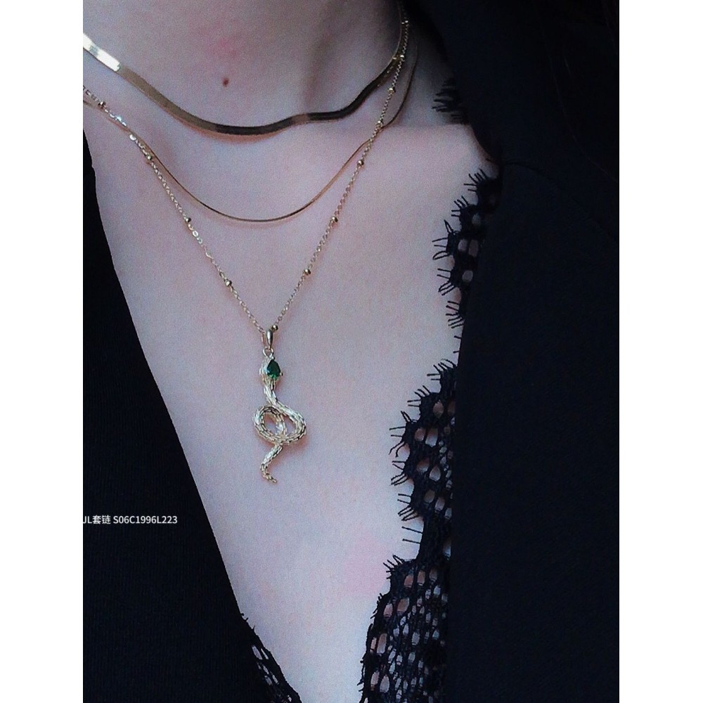 ジルコニアネックレス 14K 金-020