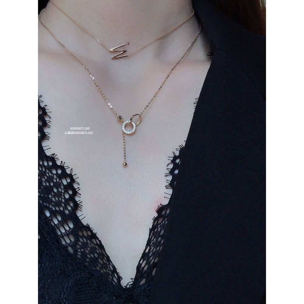 ジルコニアネックレス 14K 金-021