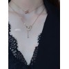 ジルコニアネックレス 14K 金-021