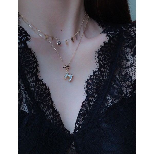 ジルコニアネックレス 14K 金-022