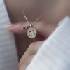 ジルコニアネックレス 14K 金-025