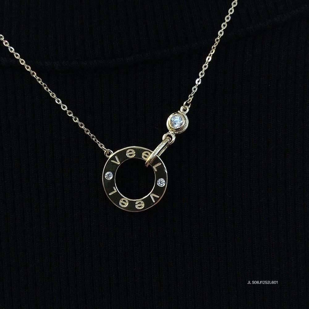 ジルコニアネックレス 14K 金-027