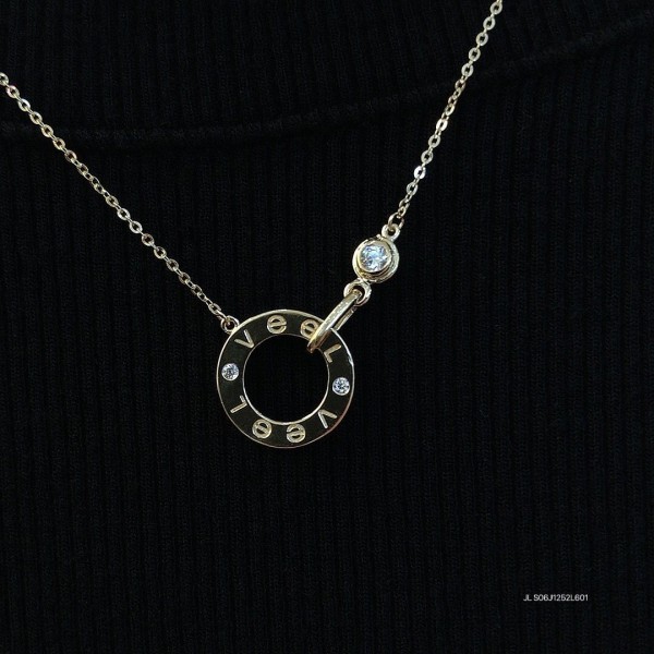 ジルコニアネックレス 14K 金-027