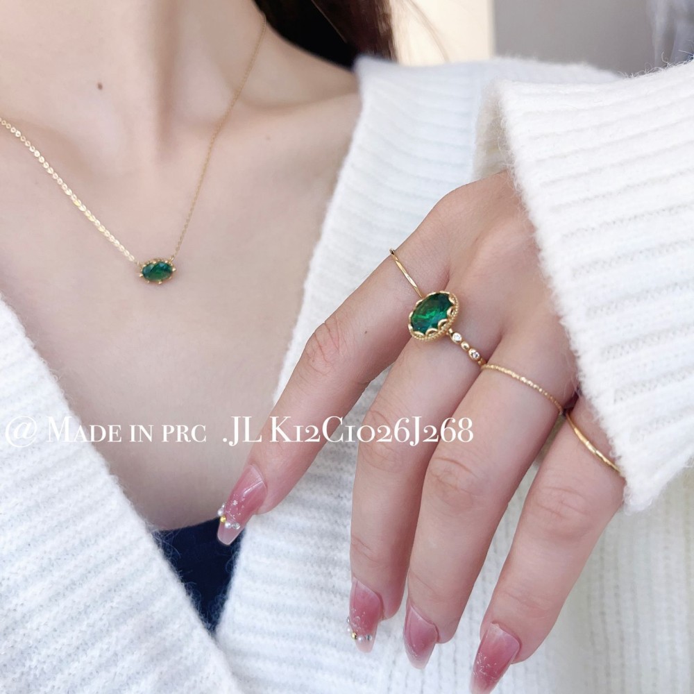 ジルコニアネックレス 14K 金-030