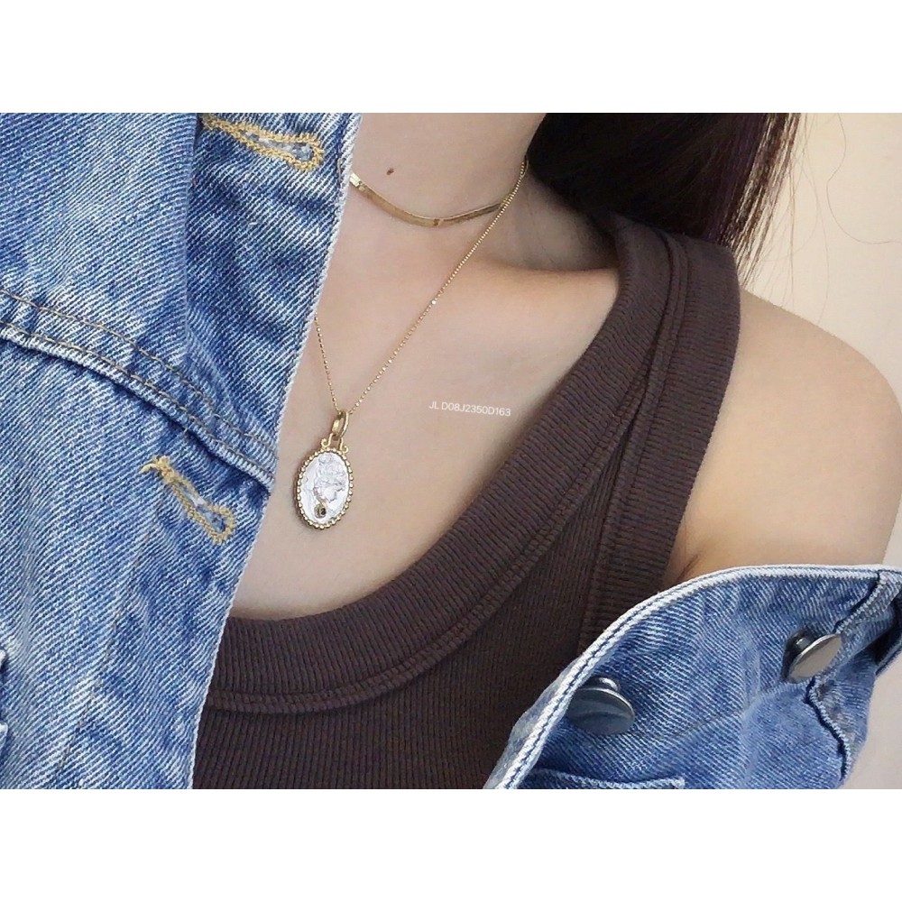 ジルコニアネックレス 14K 金-033