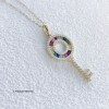 ジルコニアネックレス 14K 金-034