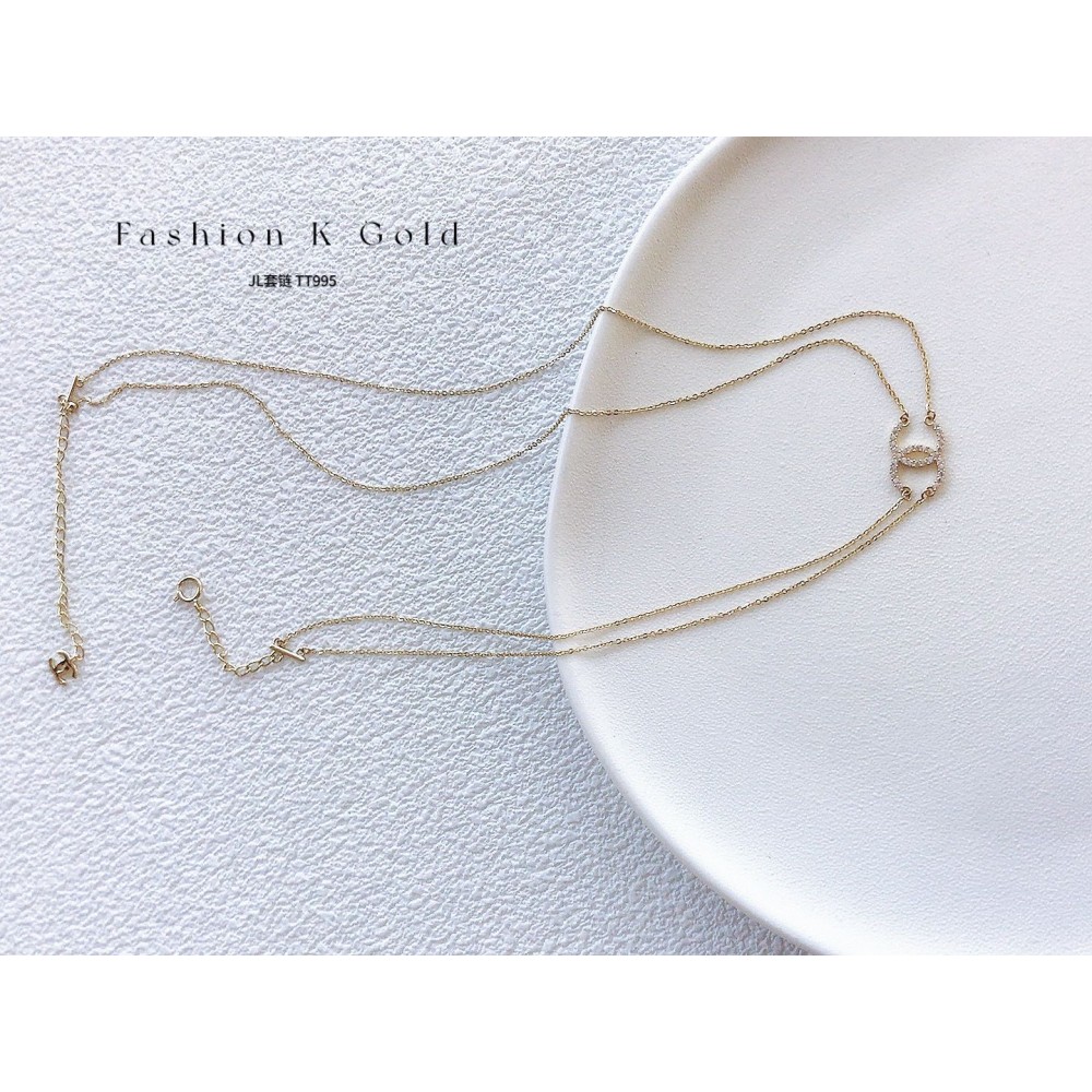 ジルコニアネックレス 14K 金-039