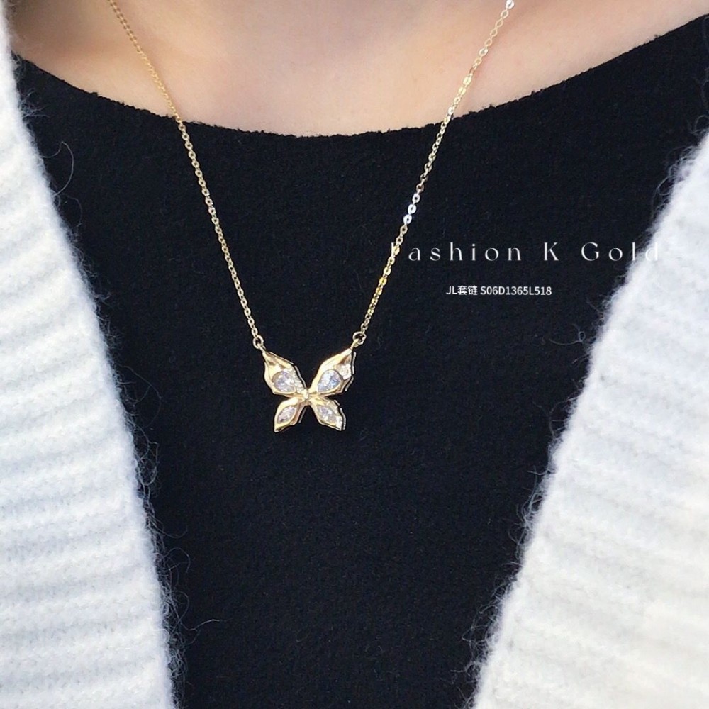 ジルコニアネックレス 14K 金-040