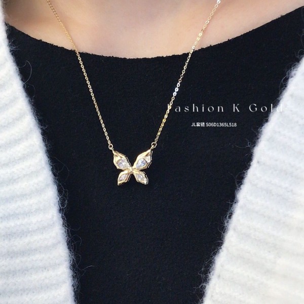 ジルコニアネックレス 14K 金-040