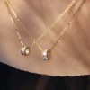 ジルコニアネックレス 14K 金-041