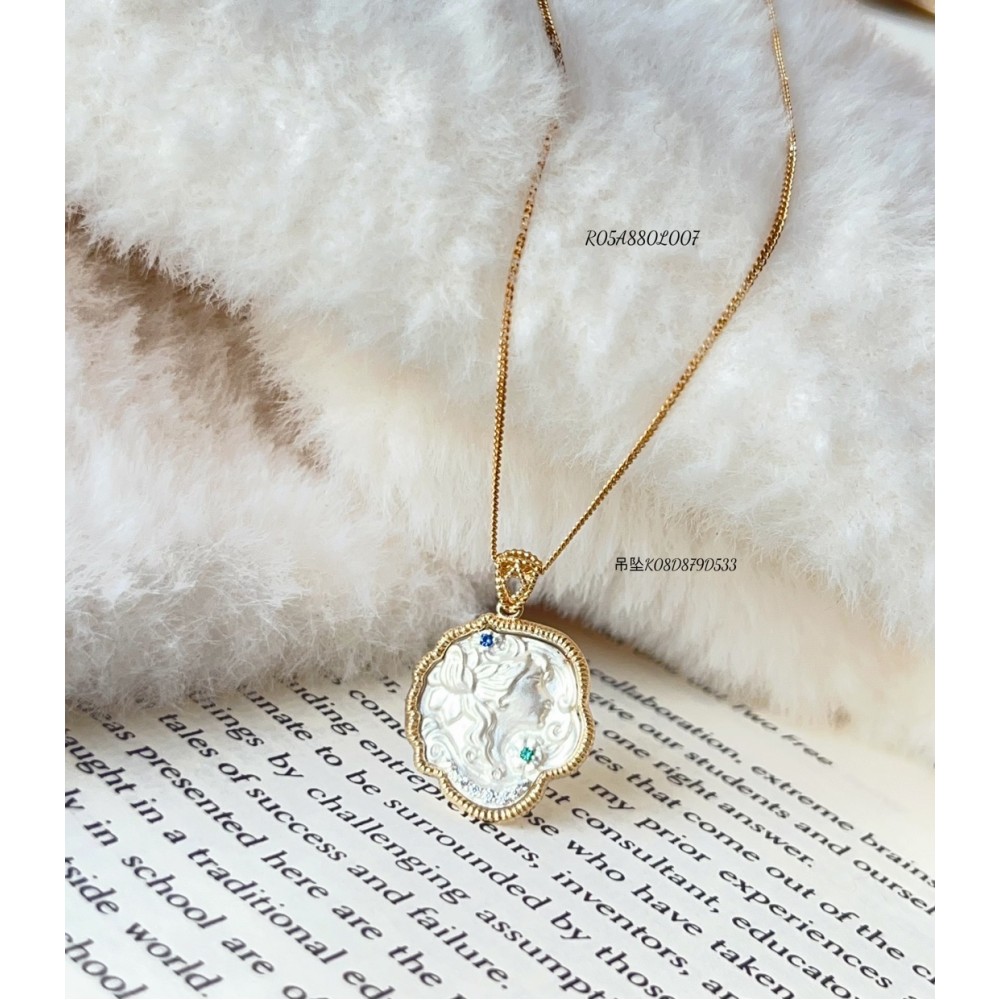 ジルコニアネックレス 14K 金-045