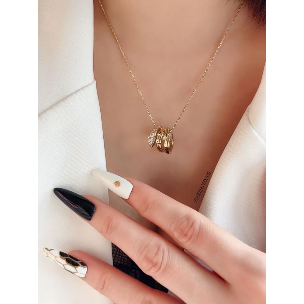 ジルコニアネックレス 14K 金-048