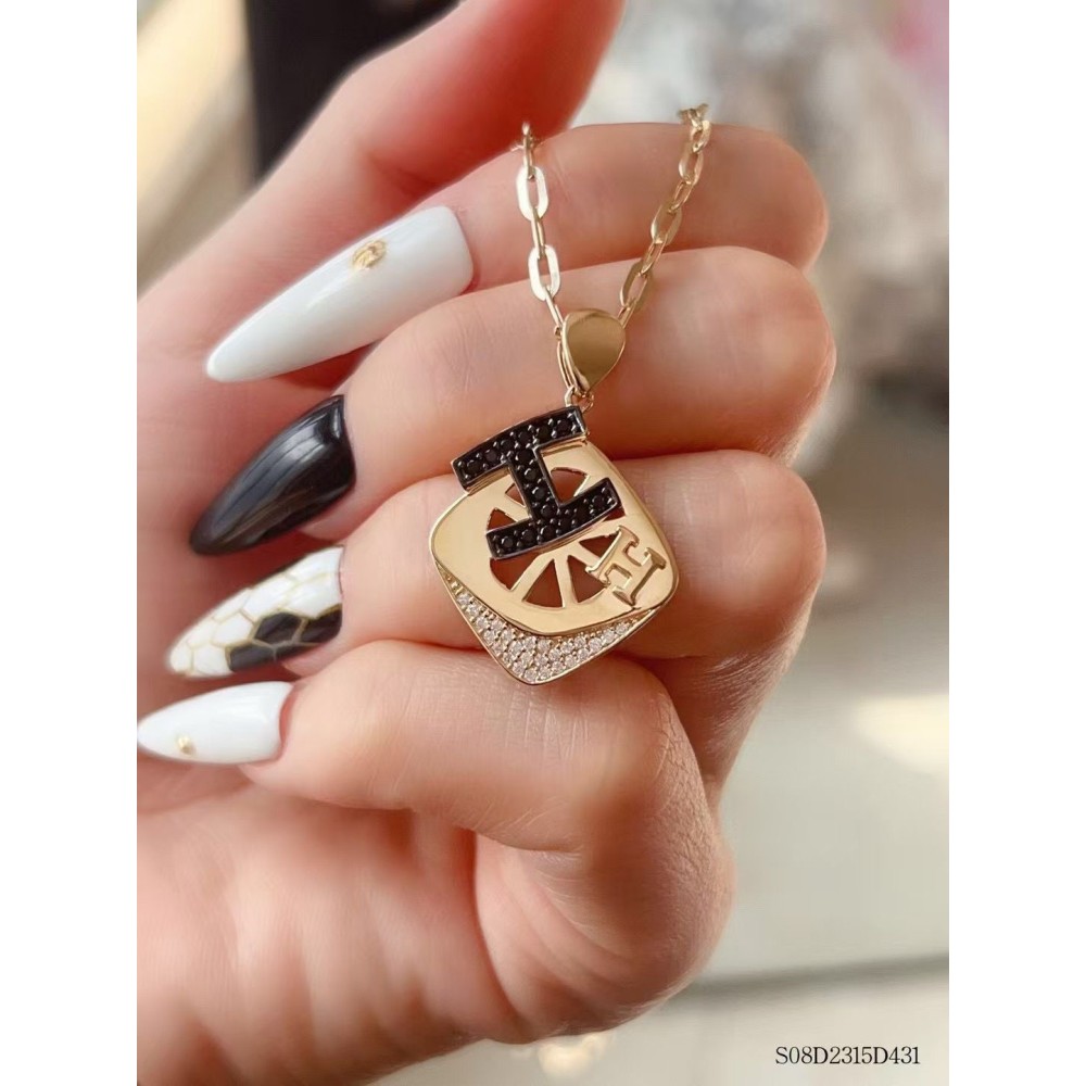 ジルコニアネックレス 14K 金-049