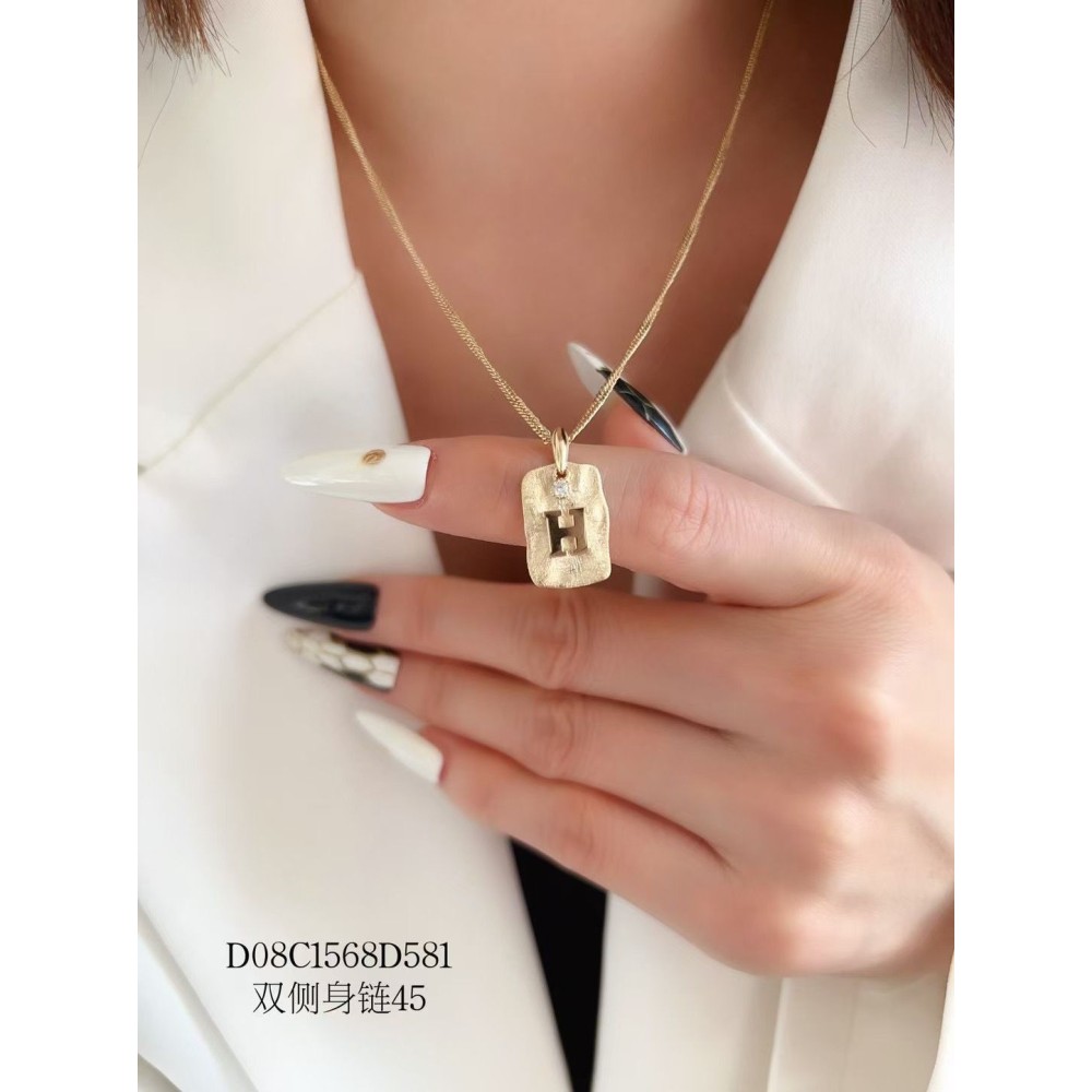 ジルコニアネックレス 14K 金-050