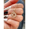 ジルコニアネックレス 14K 金-052