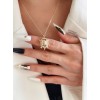 ジルコニアネックレス 14K 金-053