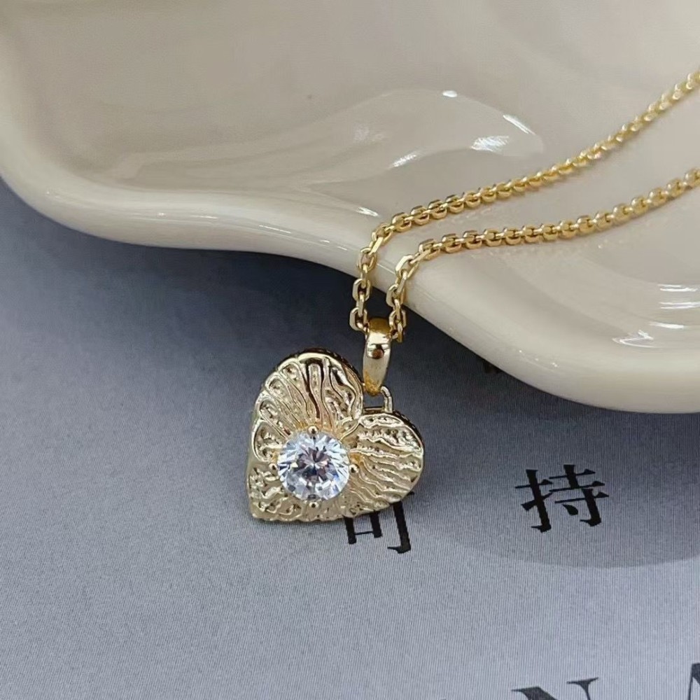 ジルコニアネックレス 14K 金-055