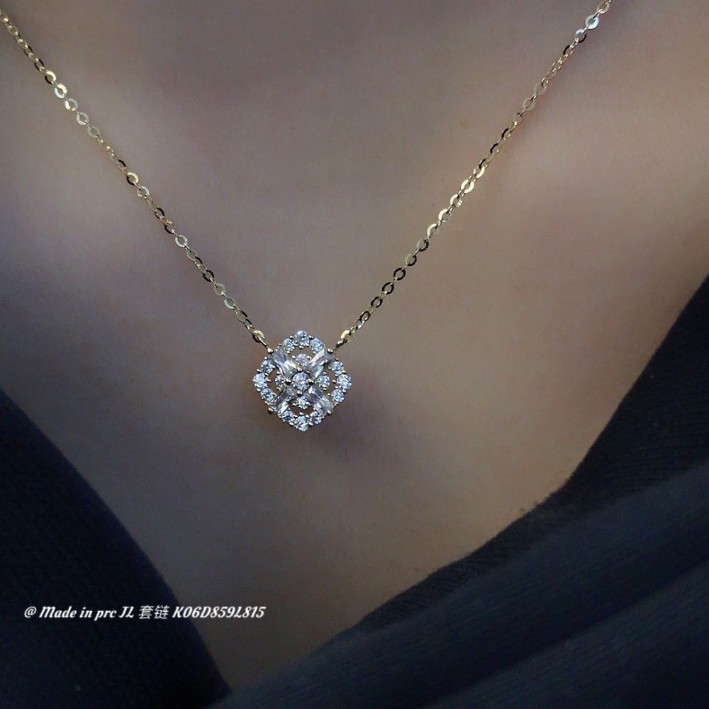 ジルコニアネックレス 14K 金-063