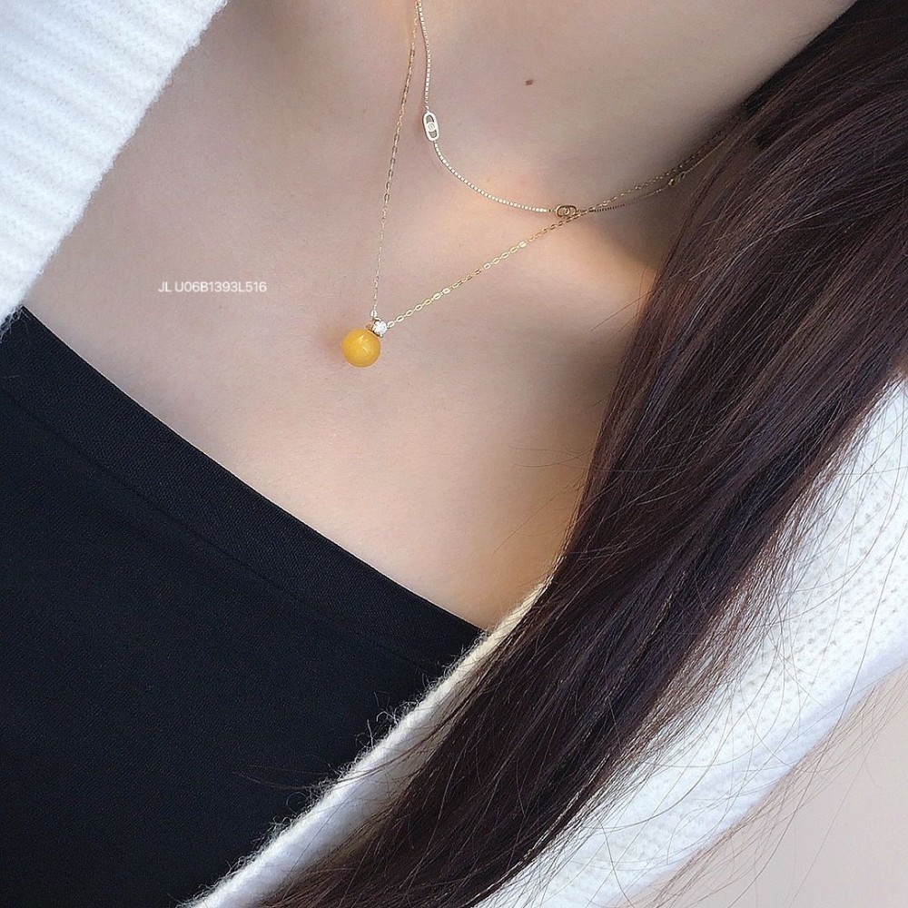ジルコニアネックレス 14K 金-071