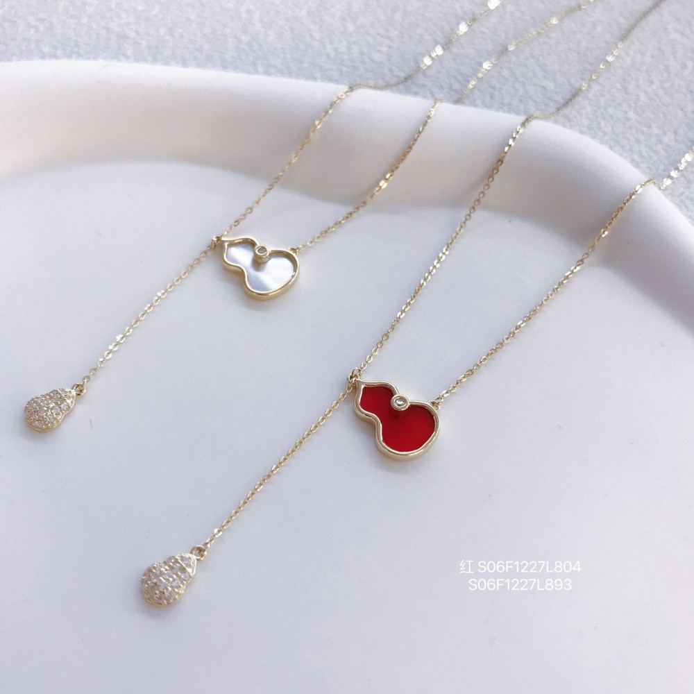 ジルコニアネックレス 14K 金-073