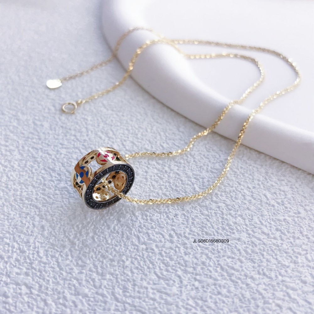 ジルコニアネックレス 14K 金-074