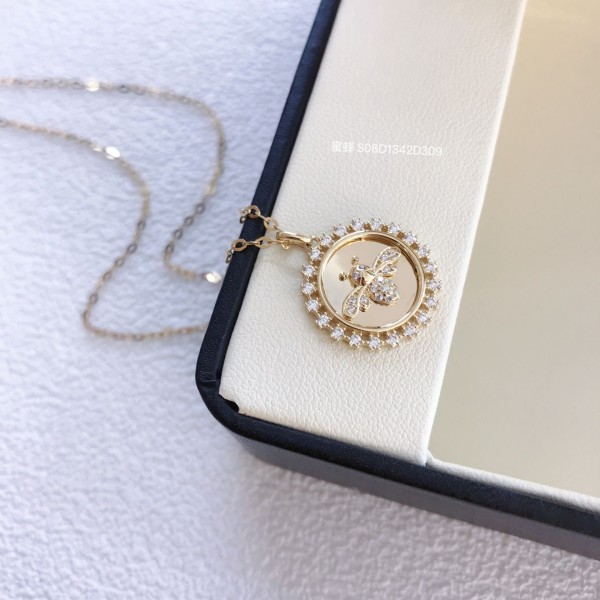 ジルコニアネックレス 14K 金-080